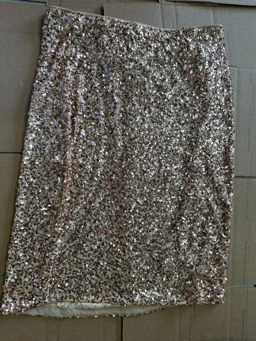 NWT Ava & Viv Women's High Rise Champagne Sequin Dress
